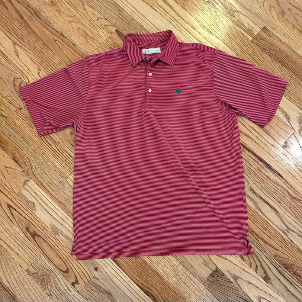 Donald Ross XL Pink Strip Stripped Golf Polo Shirt